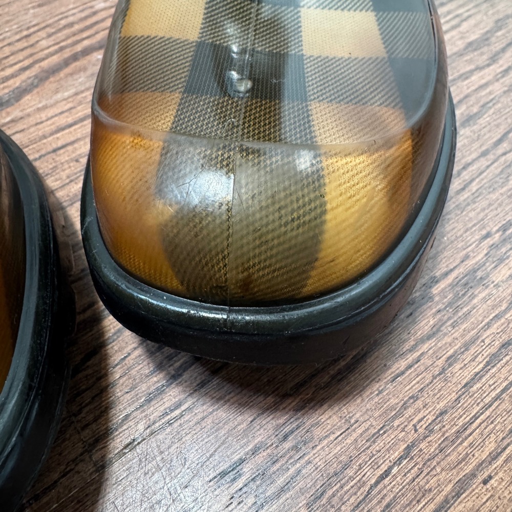 Burberry House Check Tall Rubber Rain Boots Nova Plaid Glossy 36 Italy US 5.5 - Picture 7 of 11